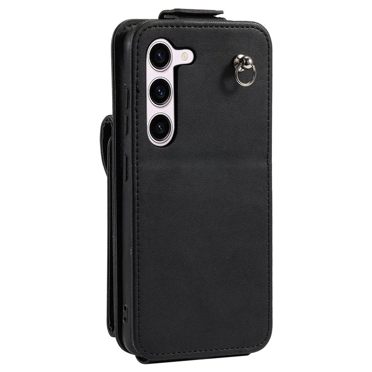 For Samsung Galaxy S23 Case Mobile Phone PU Leather+TPU Vertical Flip Cover