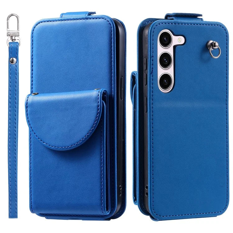 For Samsung Galaxy S23 Case Mobile Phone PU Leather+TPU Vertical Flip Cover