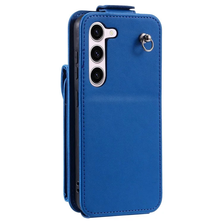 For Samsung Galaxy S23 Case Mobile Phone PU Leather+TPU Vertical Flip Cover