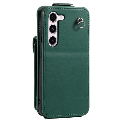For Samsung Galaxy S23 Case Mobile Phone PU Leather+TPU Vertical Flip Cover
