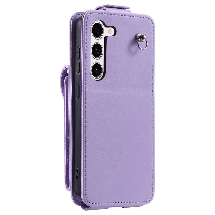 For Samsung Galaxy S23 Case Mobile Phone PU Leather+TPU Vertical Flip Cover