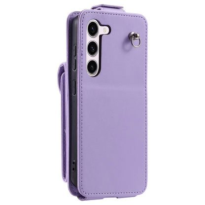 For Samsung Galaxy S23 Case Mobile Phone PU Leather+TPU Vertical Flip Cover