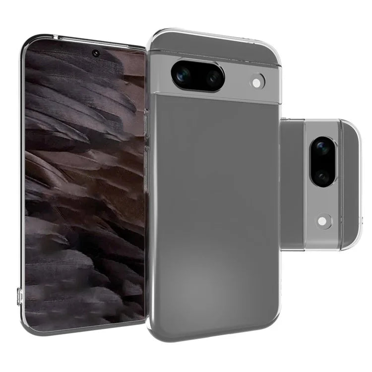 For Google Pixel 8a Case Precise Cutouts Slim-Fit TPU Clear Cell Phone Cover