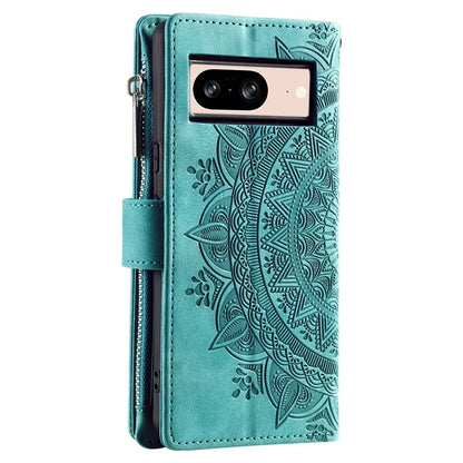 For Google Pixel 8 Case Magnetic PU Leather Wallet Phone Cover with Strap