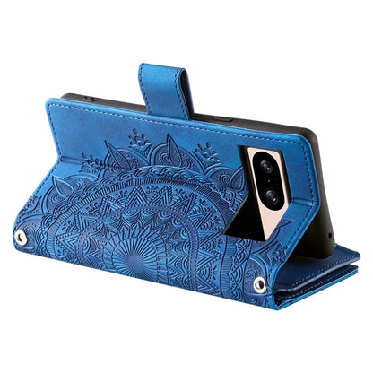 For Google Pixel 8 Case Magnetic PU Leather Wallet Phone Cover with Strap