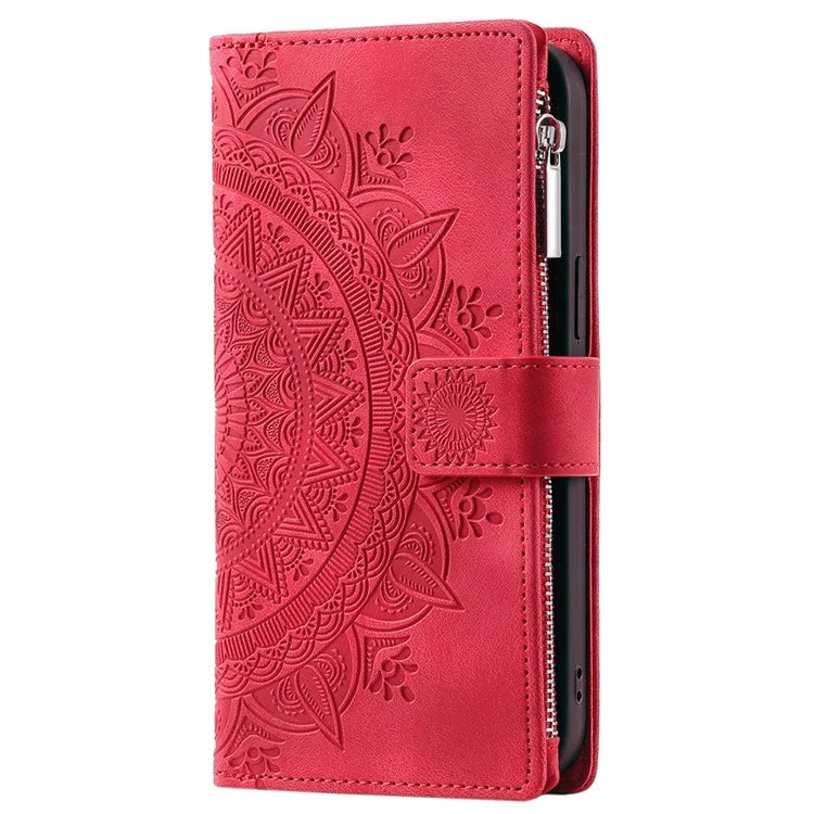 For Google Pixel 8 Case Magnetic PU Leather Wallet Phone Cover with Strap