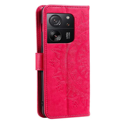 For Xiaomi 13T Pro / 13T / Redmi K60 Ultra Case Mandala Flower Imprinted Leather Cover with Strap