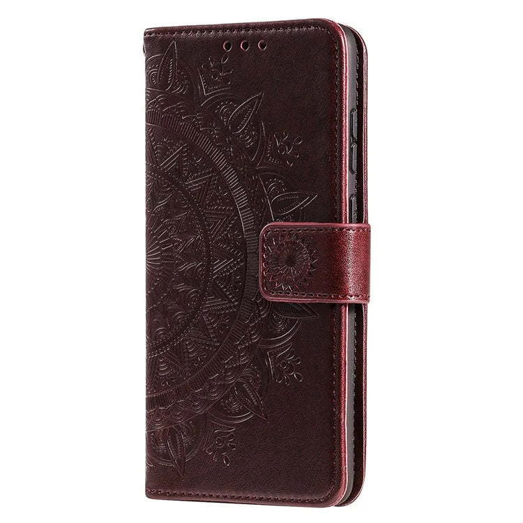 For Xiaomi 13T Pro / 13T / Redmi K60 Ultra Case Mandala Flower Imprinted Leather Cover with Strap
