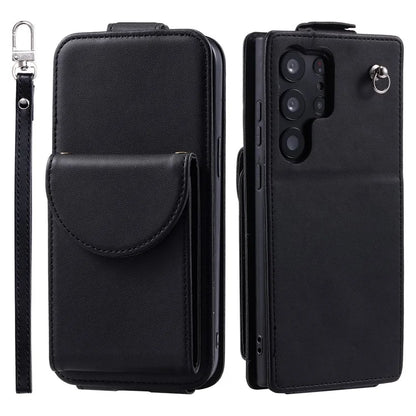 For Samsung Galaxy S23 Ultra Case Leather+TPU Stand Cover Vertical Flip Phone Shell