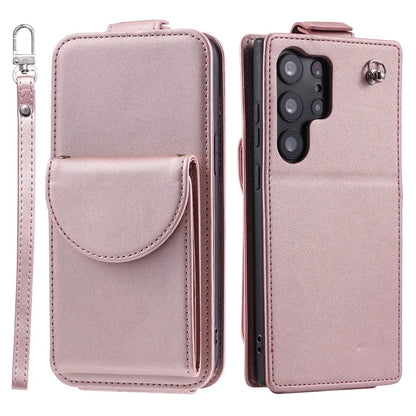 For Samsung Galaxy S23 Ultra Case Leather+TPU Stand Cover Vertical Flip Phone Shell