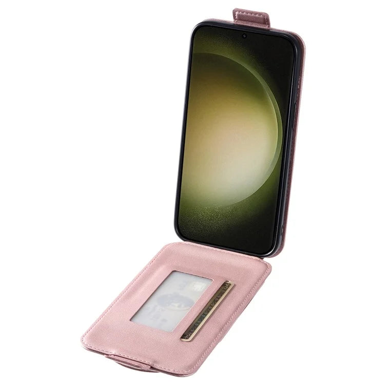For Samsung Galaxy S23 Ultra Case Leather+TPU Stand Cover Vertical Flip Phone Shell