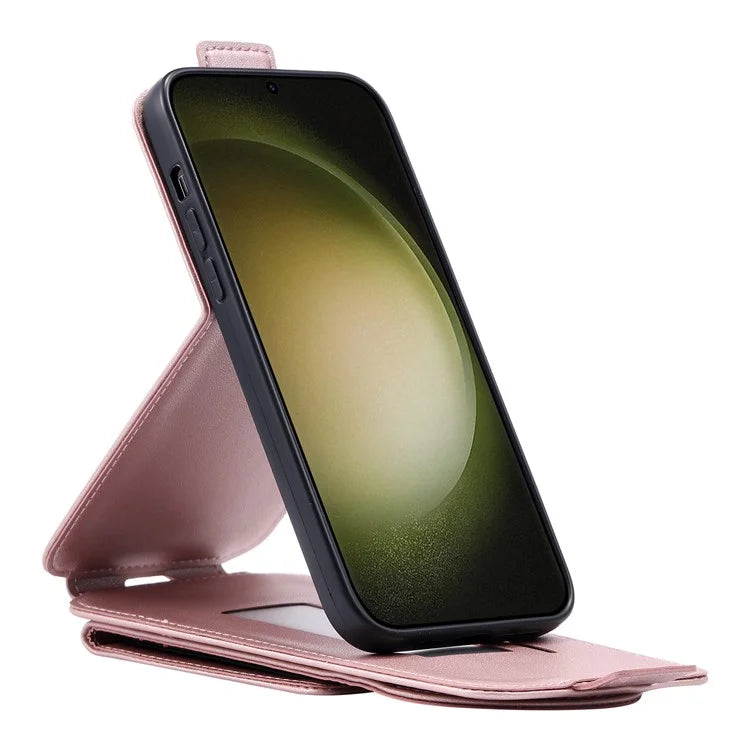 For Samsung Galaxy S23 Ultra Case Leather+TPU Stand Cover Vertical Flip Phone Shell