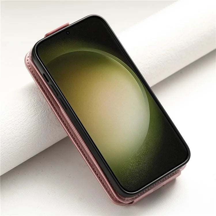 For Samsung Galaxy S23 Ultra Case Leather+TPU Stand Cover Vertical Flip Phone Shell