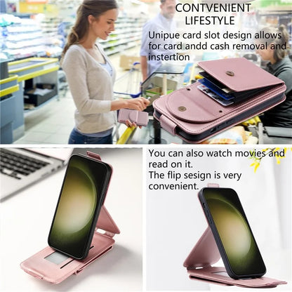 For Samsung Galaxy S23 Ultra Case Leather+TPU Stand Cover Vertical Flip Phone Shell