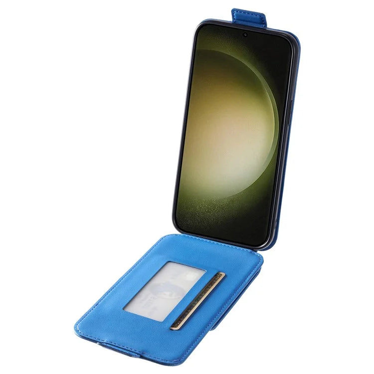 For Samsung Galaxy S23 Ultra Case Leather+TPU Stand Cover Vertical Flip Phone Shell