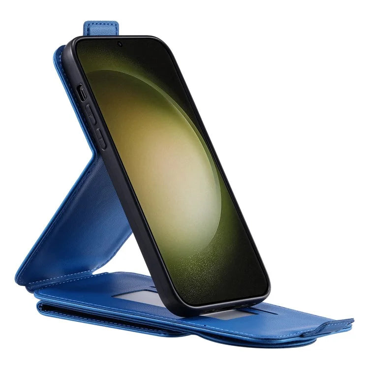 For Samsung Galaxy S23 Ultra Case Leather+TPU Stand Cover Vertical Flip Phone Shell