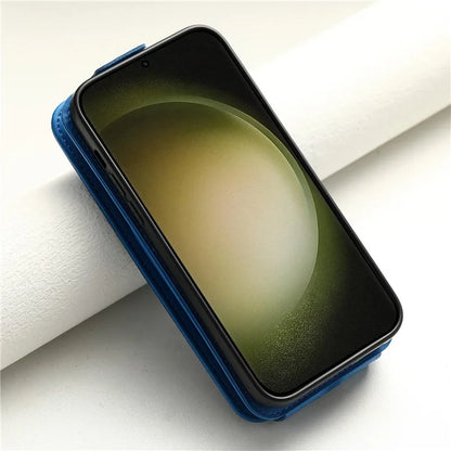 For Samsung Galaxy S23 Ultra Case Leather+TPU Stand Cover Vertical Flip Phone Shell