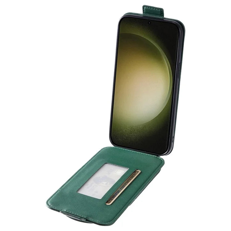 For Samsung Galaxy S23 Ultra Case Leather+TPU Stand Cover Vertical Flip Phone Shell