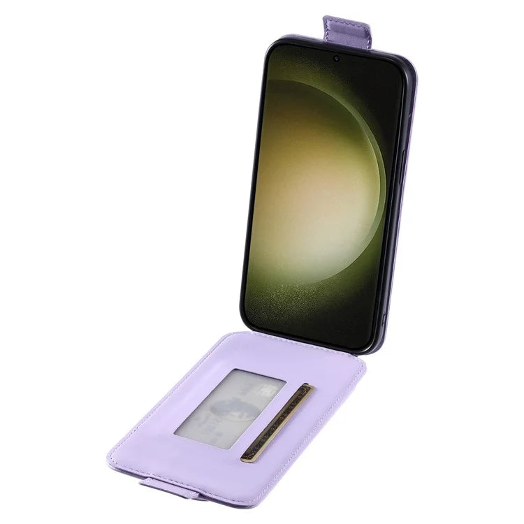 For Samsung Galaxy S23 Ultra Case Leather+TPU Stand Cover Vertical Flip Phone Shell
