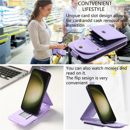For Samsung Galaxy S23 Ultra Case Leather+TPU Stand Cover Vertical Flip Phone Shell