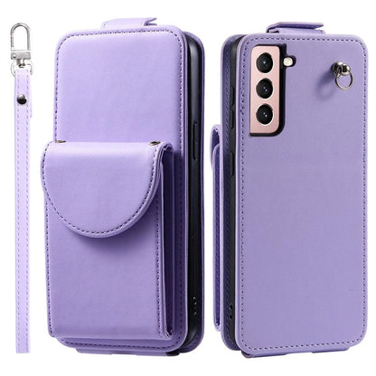 For Samsung Galaxy S22+ 5G Case Vertical Flip Phone Cover Leather+TPU Shell with Card Bag