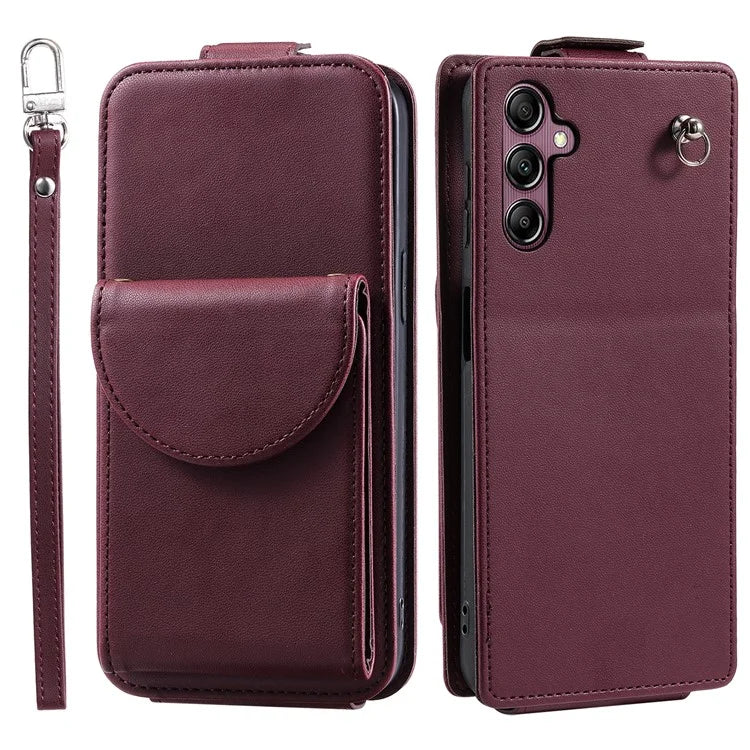 For Samsung Galaxy A14 4G / 5G Case Fully Wrapped Leather+TPU Vertical Flip Stand Cover