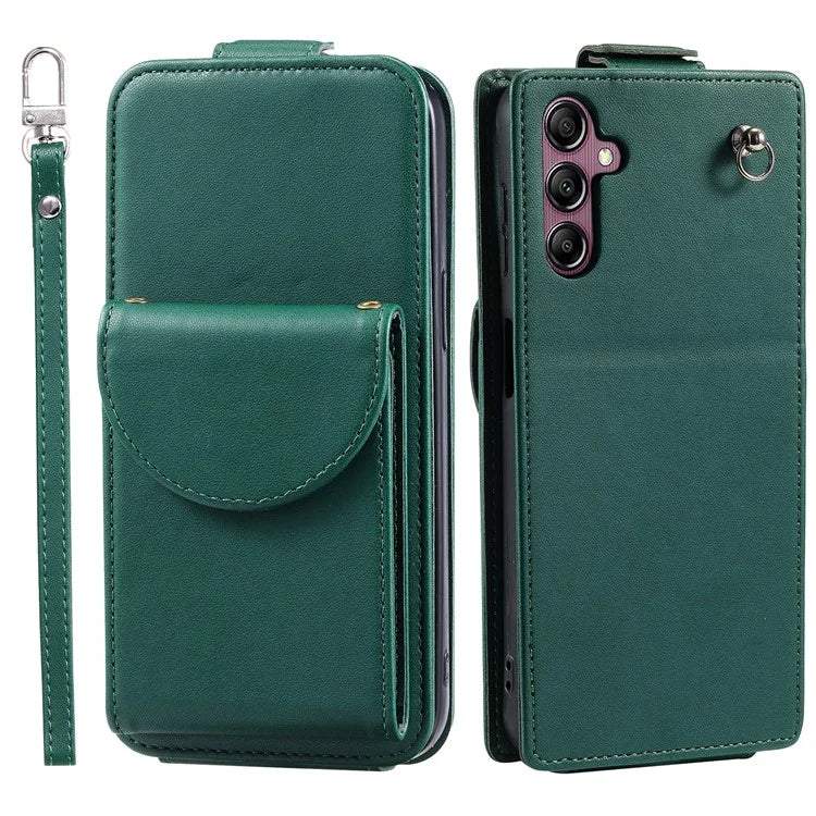 For Samsung Galaxy A14 4G / 5G Case Fully Wrapped Leather+TPU Vertical Flip Stand Cover