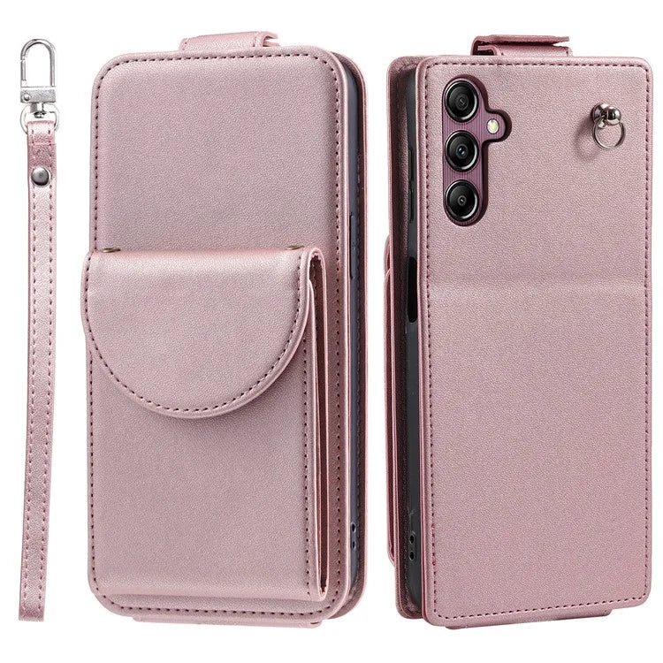 For Samsung Galaxy A14 4G / 5G Case Fully Wrapped Leather+TPU Vertical Flip Stand Cover