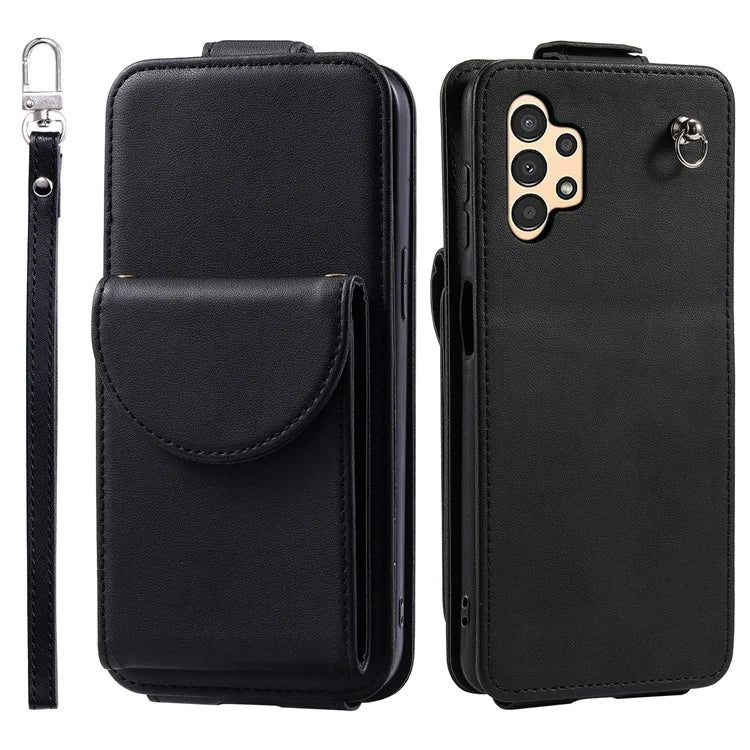For Samsung Galaxy A13 4G / 5G Case Well-protected Leather+TPU Vertical Flip Stand Cover