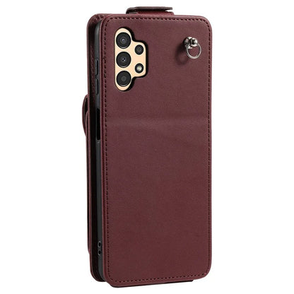 For Samsung Galaxy A13 4G / 5G Case Well-protected Leather+TPU Vertical Flip Stand Cover