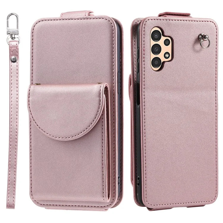 For Samsung Galaxy A13 4G / 5G Case Well-protected Leather+TPU Vertical Flip Stand Cover