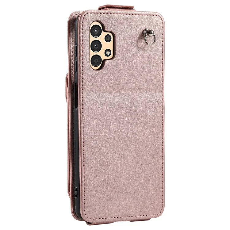 For Samsung Galaxy A13 4G / 5G Case Well-protected Leather+TPU Vertical Flip Stand Cover