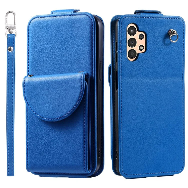 For Samsung Galaxy A13 4G / 5G Case Well-protected Leather+TPU Vertical Flip Stand Cover