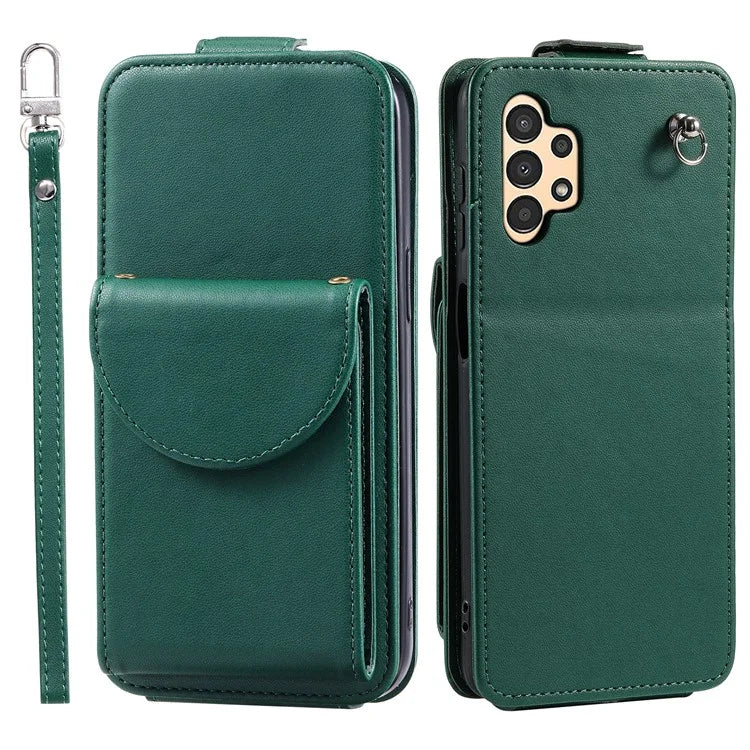 For Samsung Galaxy A13 4G / 5G Case Well-protected Leather+TPU Vertical Flip Stand Cover