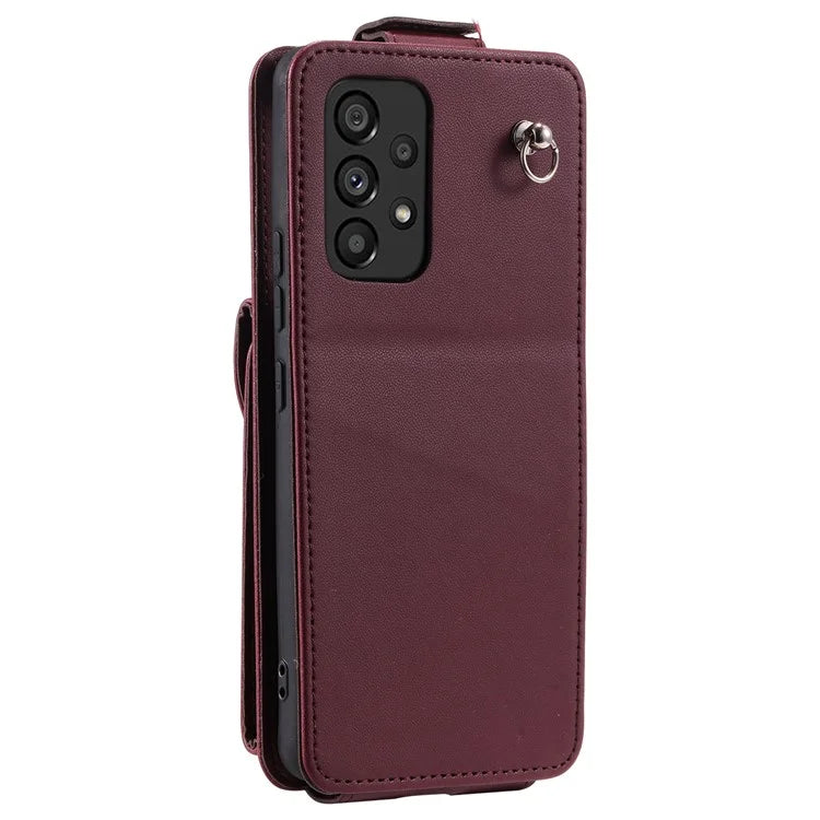 For Samsung Galaxy A23 4G / A23 5G (Global Version) Case Vertical Flip Stand Cover Leather+TPU Shell
