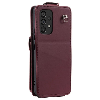 For Samsung Galaxy A23 4G / A23 5G (Global Version) Case Vertical Flip Stand Cover Leather+TPU Shell