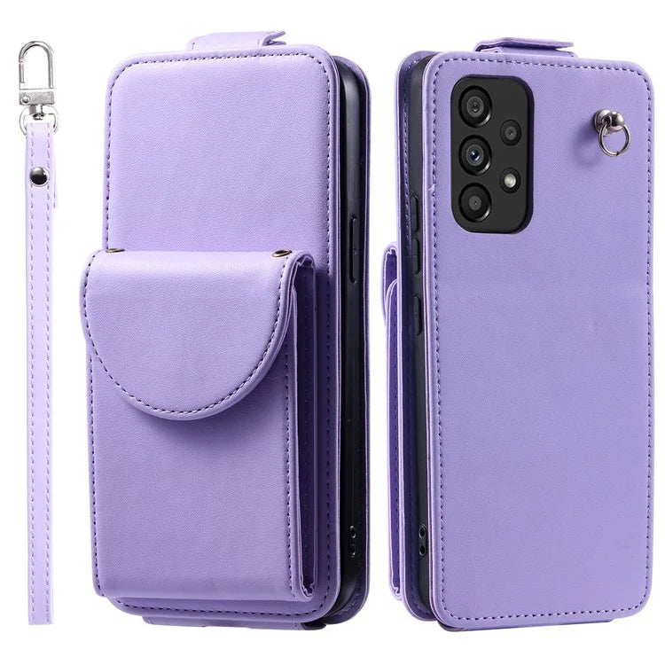For Samsung Galaxy A23 4G / A23 5G (Global Version) Case Vertical Flip Stand Cover Leather+TPU Shell