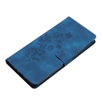 For Samsung Galaxy A05s 4G Slim-Fit Leather Cover Imprinted Flower Phone Stand Case Wallet