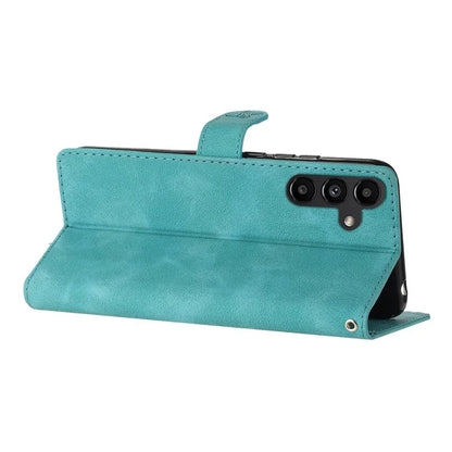 For Samsung Galaxy A05s 4G Slim-Fit Leather Cover Imprinted Flower Phone Stand Case Wallet