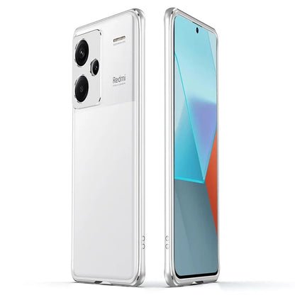 For Xiaomi Redmi Note 13 Pro+ Bumper Case Metal Frame Bumper Cover with Camera Lens Guard