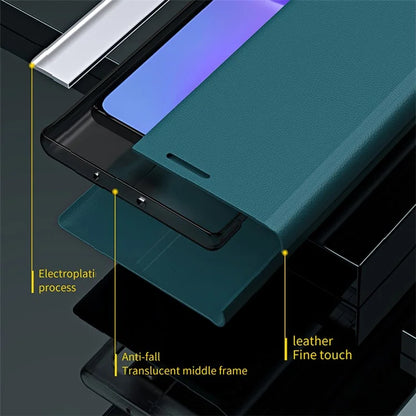 For Samsung Galaxy A05 4G Case Stand Leather Electroplating Phone Cover