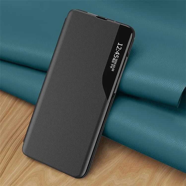 For Samsung Galaxy A05 4G Case PU Leather Stand View Window Phone Cover