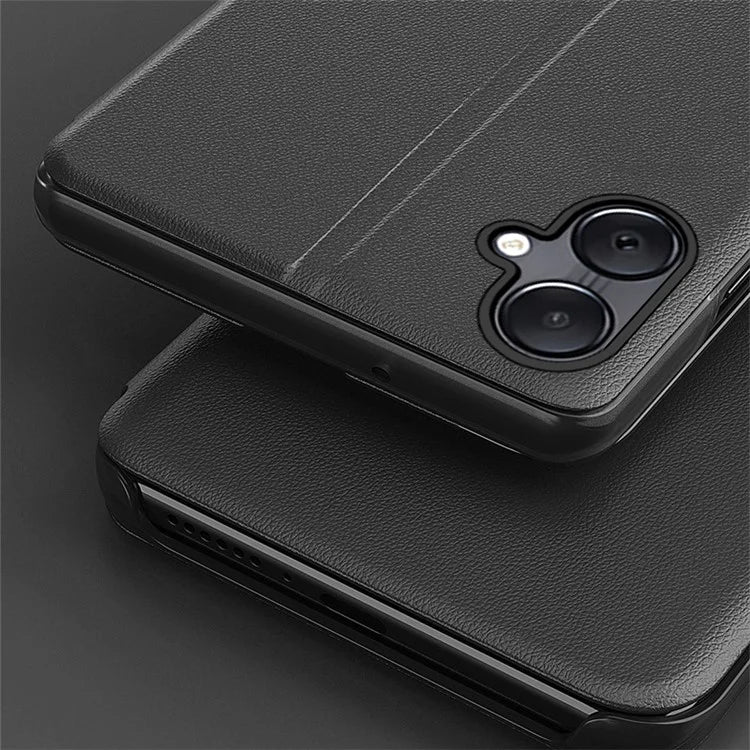 For Samsung Galaxy A05 4G Case PU Leather Stand View Window Phone Cover