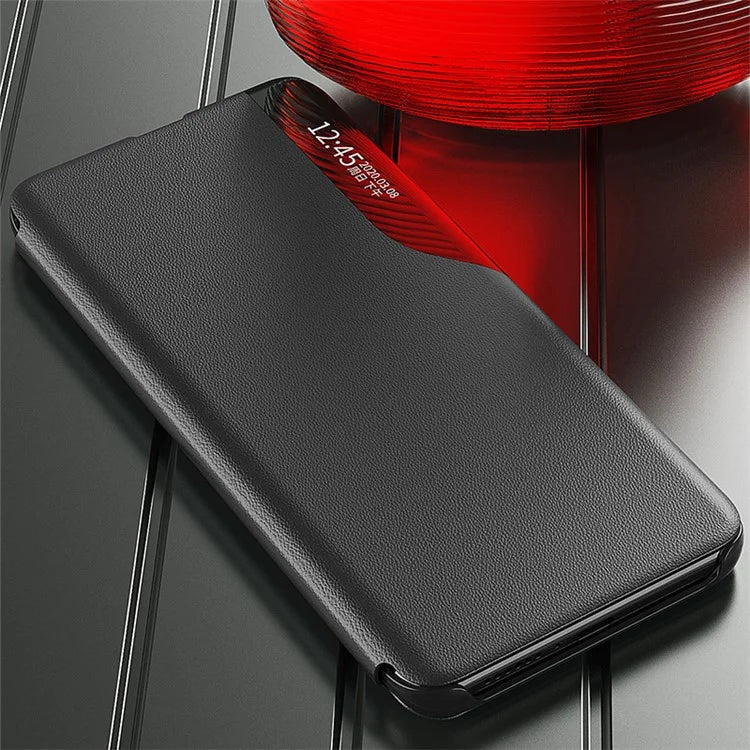 For Samsung Galaxy A05 4G Case PU Leather Stand View Window Phone Cover