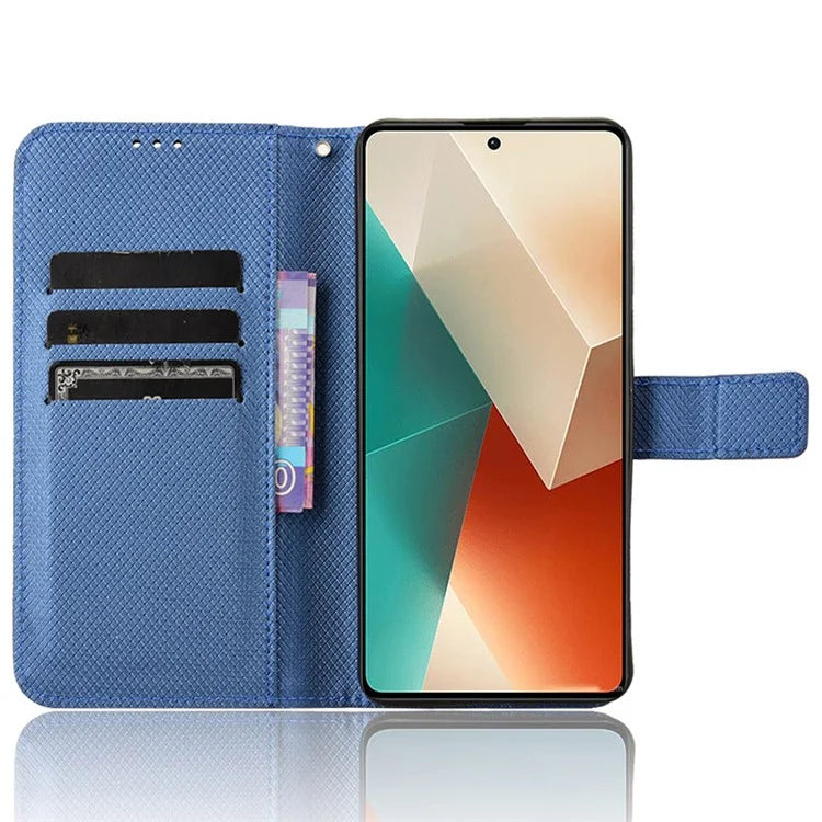 For Xiaomi Redmi Note 13 5G Case Magnetic Clasp Leather Wallet Cover