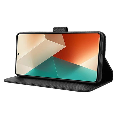 For Xiaomi Redmi Note 13 5G Case Magnetic Clasp Leather Wallet Cover