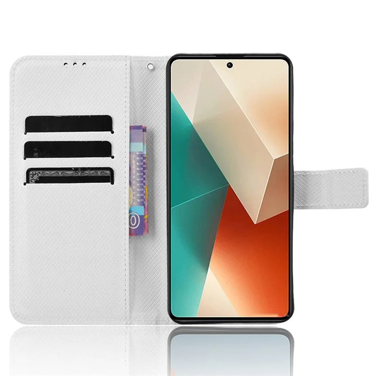 For Xiaomi Redmi Note 13 5G Case Magnetic Clasp Leather Wallet Cover