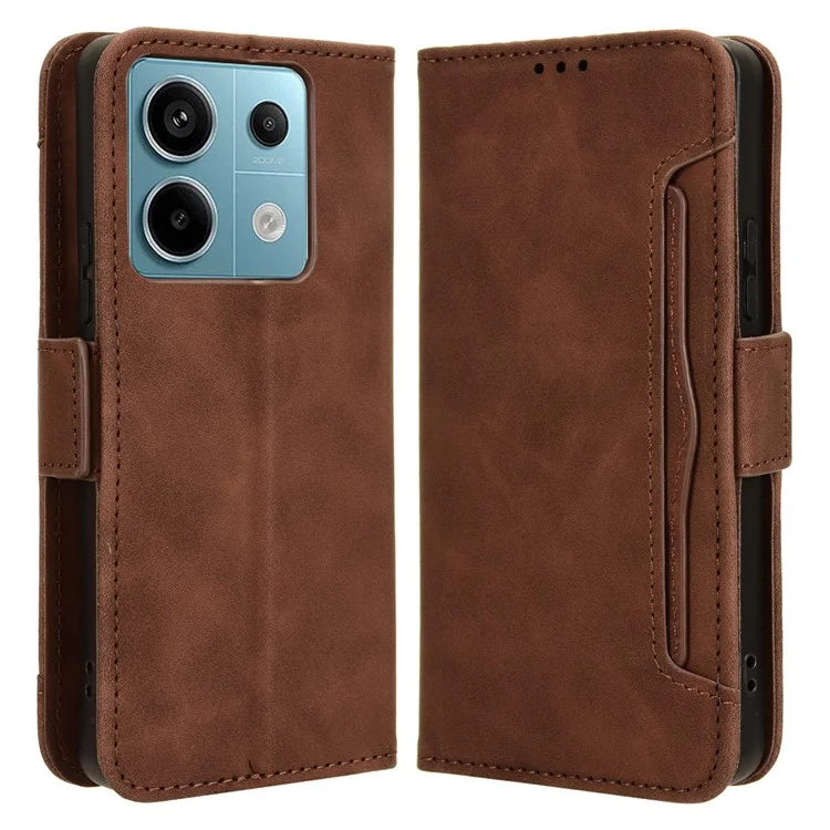 For Xiaomi Redmi Note 13 Pro 5G / Poco X6 5G PU Leather Case Phone Cover with Wallet Stand