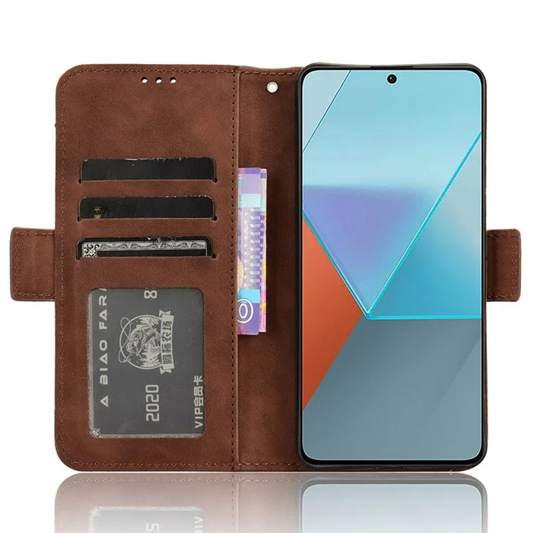 For Xiaomi Redmi Note 13 Pro 5G / Poco X6 5G PU Leather Case Phone Cover with Wallet Stand
