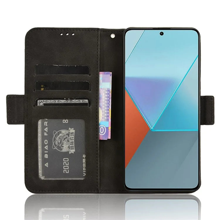 For Xiaomi Redmi Note 13 Pro 5G / Poco X6 5G PU Leather Case Phone Cover with Wallet Stand